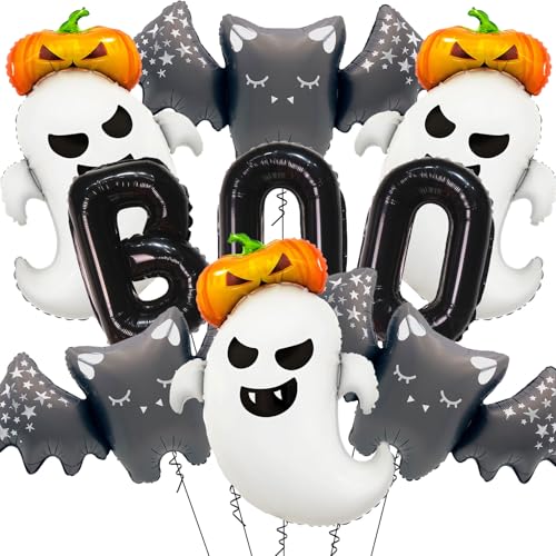 Halloween Balloons Set - Ghost, Pumpkin, Bat Foil Balloons for Party Decorations