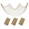 Decorative Fish Net 3 Pack - 5x10 ft Large Caramel Nautical Wall Decor