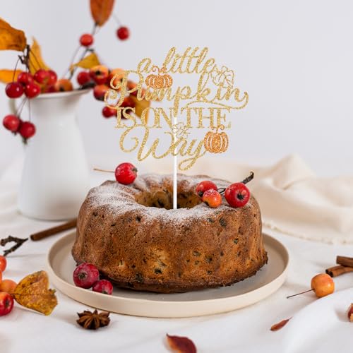 Autumn Pumpkin Baby Shower Cake Topper - Fall Themed Celebration Decoration