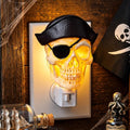 3D Skull Night Light with Auto Sensor, Warm LED, Plug-in Wall Decor - Skull Variation