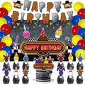 42Pcs Birthday Party Decorations Set with Balloons, Cake Toppers, Flags & Banner
