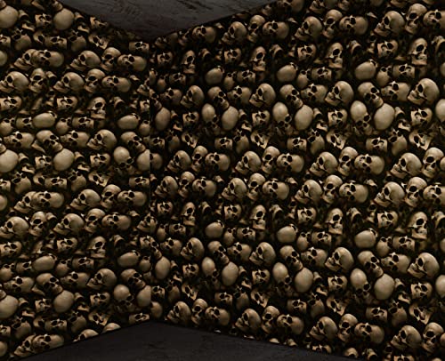 Halloween Graveyard Skeleton Theme Rectangular Tablecloth 8ft - Waterproof & Spooky Decor