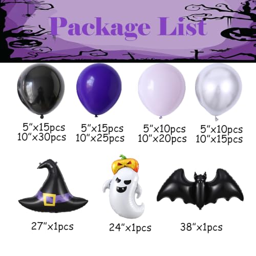 Halloween Balloon Garland Arch Kit Black - Spooky Party Decorations