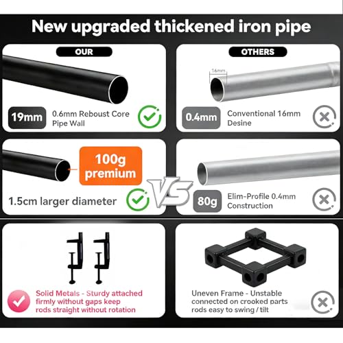 Adjustable Over Table Rod with Clamps for Decorations, Wedding & Party Setup