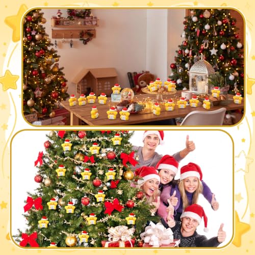 50 Pcs Xmas Star Inspirational Rubber Figures - Holiday Motivational Gifts