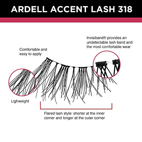 Accent Half Lashes 318 Natural Wispy Cat Eye False Eyelashes - 4 Pack