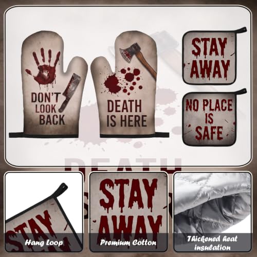 Halloween Kitchen Decor Set - Bloody Spooky Theme, 16 Pieces