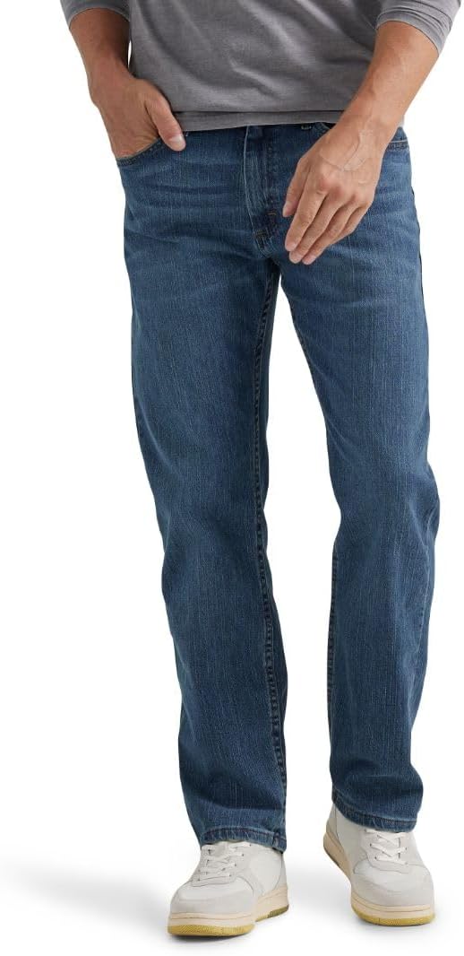 Wrangler Authentics Men's Comfort Flex Waist Jeans - Regular Fit, Versatile Style, Classic Blue