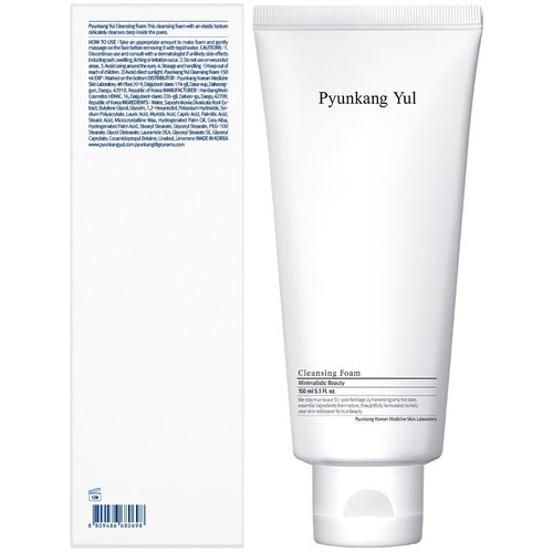 PYUNKANG YUL Cleansing Foam - Gentle Korean Facial Wash for All Skin Types - Moisturizing Coconut Extract - 5.1 Fl. Oz