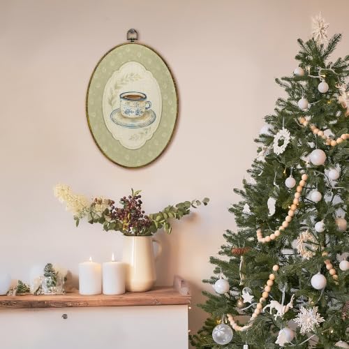 French Coffee Farmhouse Botanical Canvas Wall Art - 11x8.5 Inches