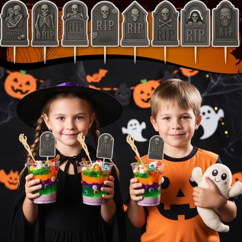 Halloween Skeleton Hands & Tombstone Cupcake Cups - 14 oz Zombie Hands Variation