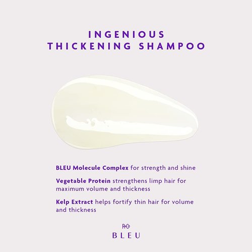 R+Co BLEU Ingenious Thickening Shampoo - Boost Volume & Shine for Fine Hair, 8.5 oz