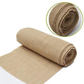 LNKA Burlap Table Runner 12x108 Inch Natural Jute 10 Pack Rustic Wedding & Banquet Decor