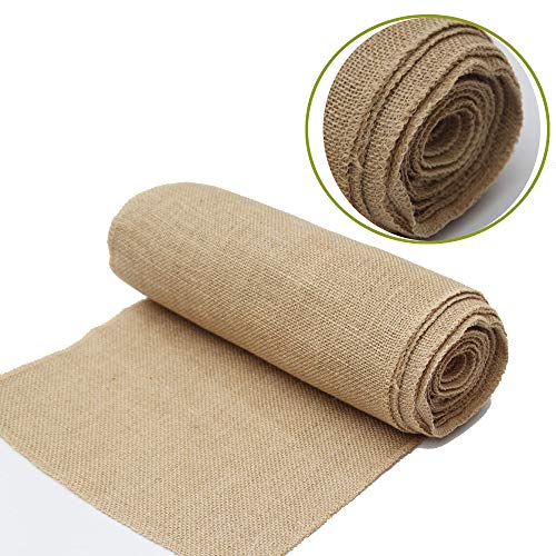LNKA Burlap Table Runner 12x108 Inch Natural Jute 10 Pack Rustic Wedding & Banquet Decor