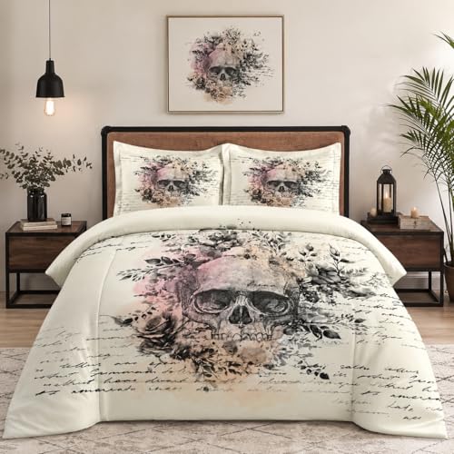 Gothic King Comforter Set - All Season Microfiber Bedding with Vibrant Digital Print - Multi 8