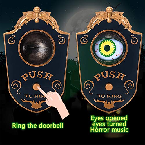 Animated Haunted Eye Doorbell with Spooky Sounds - Halloween Decor