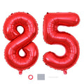 Red 85 Number Balloons - 40 Inch Jumbo Foil Birthday & Anniversary Decor