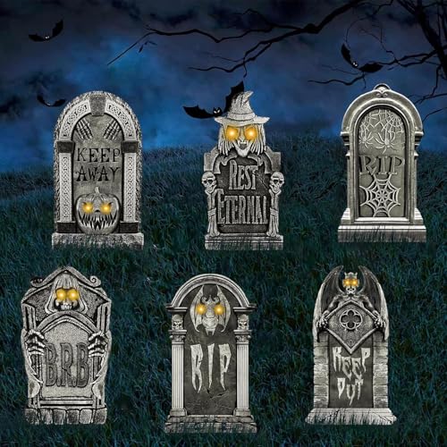 Halloween DIY Glowing Eyes Lights - Orange 4 Pack for Masks, Skulls, Pumpkins