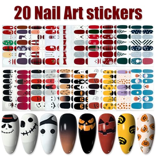 Self-Adhesive Nail Polish Stickers Set with Nail File for Manicure Designs