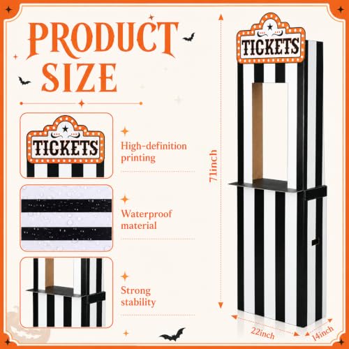 Halloween Ticket Booth Cardboard Stand 71 x 22 Inches Carnival Photo Prop