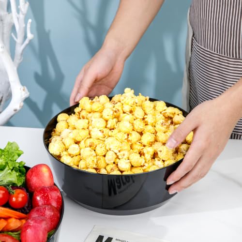 128oz Black Disposable Serving Bowls - Set of 8 for Weddings & Events