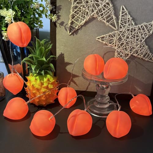 Peach String Lights 1.65M Battery Powered Pink Fairy Lights for Home & Party Decor - Peach-A