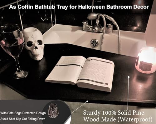 Raised Edge Halloween Coffin Charcuterie Board - 32in Large Skeleton Serving Tray