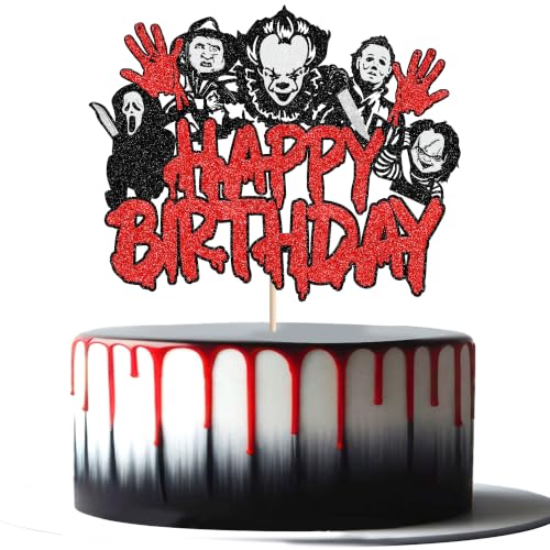Cake Topper Design 20 - Horror Classic Movie Theme for Birthday & Halloween Cakes