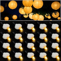 Battery Operated Paper Lantern Lights 20pcs Warm White Hanging Decor