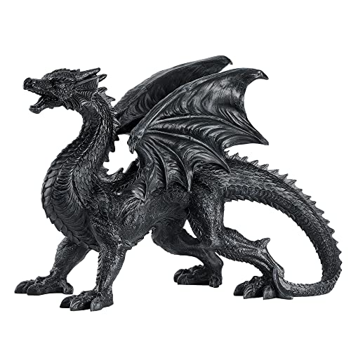 Gothic Medieval Mythic Winged Dragon Statue - Fantasy Home Decor, 19.2 Inch