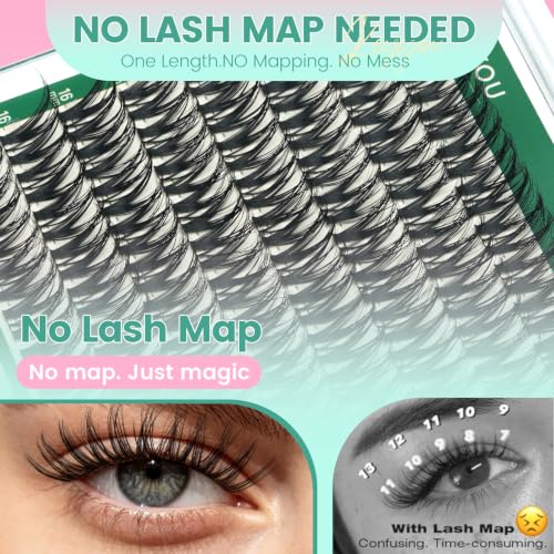 Flora Lash Clusters 16mm D Curl Eyelash Set - Only Flora F01 Variation
