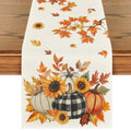 Beige 13x72 Inch Fall Table Runner - Polyester Home Decor for Dining & Parties