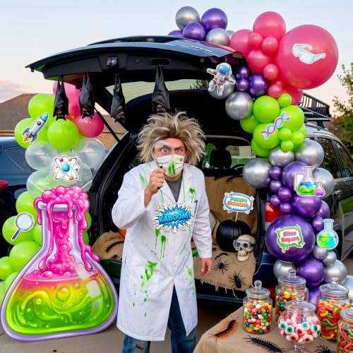 Science Party Balloon Arch Banner Kit with 119 Balloons & Photo Props