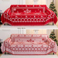 Christmas Sofa Cover with Tassels for 2-3 Cushion Couch - Red XX-Large 71x134 Inches