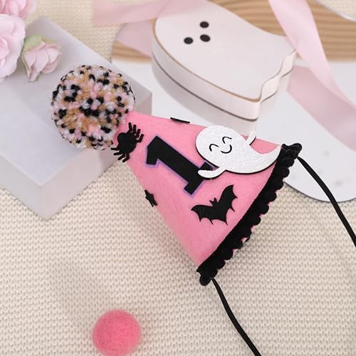 Pink Ghost Hat Halloween Costume Accessory Spooky Party Hat