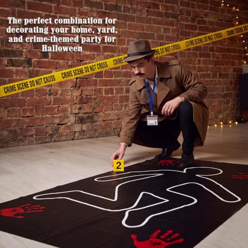 Crime Scene Party Decorations Kit for Detective Themed Events - 71 Pieces