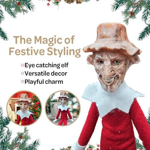 Creepy Goblin Elf Decoration - Halloween & Christmas Horror Ornament - 35cm - Handmade Spooky Figurine - Variation: Creepy Goblin Elf