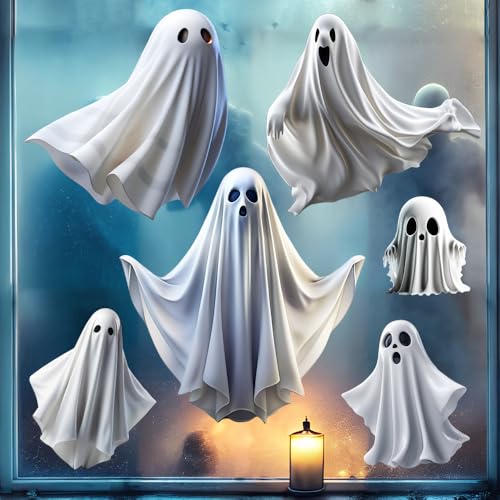 Halloween Ghost Window Clings - Double-Sided Window Stickers for Decorations - 1 / JD4646