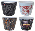Popcorn Bowls Set for Movie Night Halloween Party - 4 Reusable Plastic Snacks