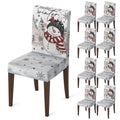 Black Snowman Chair Covers Set - 8PCS Christmas Holiday Decor