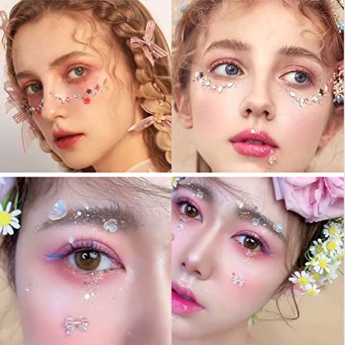 Self-Adhesive Glitter Rhinestone Face & Body Gems with Variation Peacock Elephant Magpie Elk Squirrel