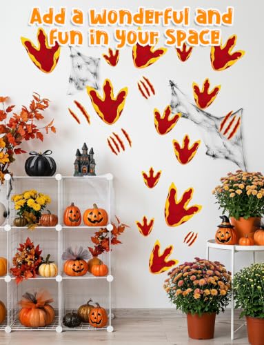 128 Pcs Dinosaur Footprint Floor Decals for Kids Party & Decor - Jurassic Theme