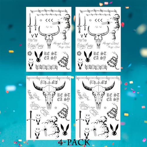 Halloween Temporary Face Tattoos - Fake Tattoo Stickers BC