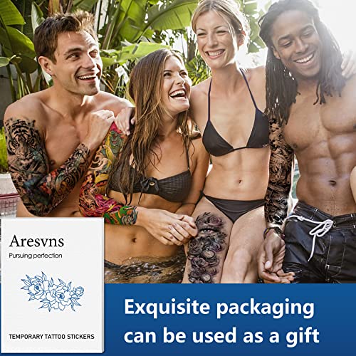 COOL Full Arm Temporary Tattoo Sleeves - 12 Sheets, Waterproof & Painless