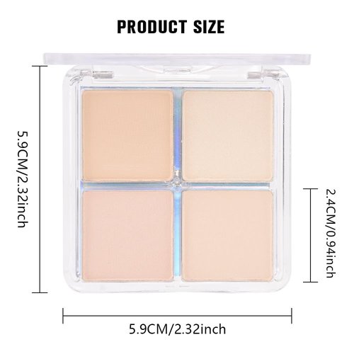 Kaely Powder Eyeshadow Quad - Vanilla Nude Beige Matte & Shimmer Palette for Mature Skin | Pigmented & Waterproof