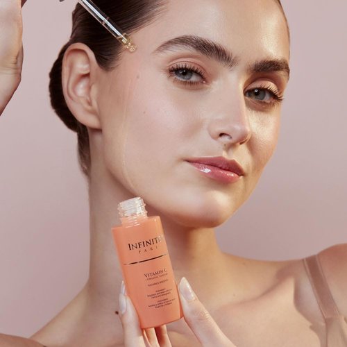 Infinitek Paris | Vitamin C Face Serum - Hydrating & Brightening Antioxidant with Green Tea & Ginseng | 1 fl oz / 30 ml