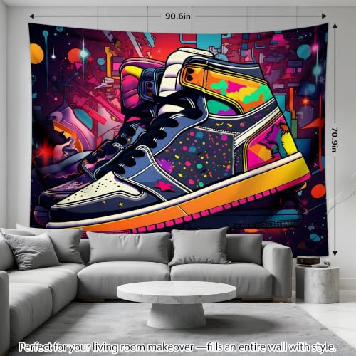 Basketball Shoes Tapestry Wall Decor 90x70in - Sneaker Poster for Room
