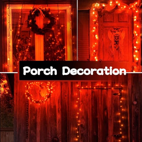 Halloween LED Fairy String Lights Battery Powered 16.4ft Orange for Halloween Decorations - 1pc