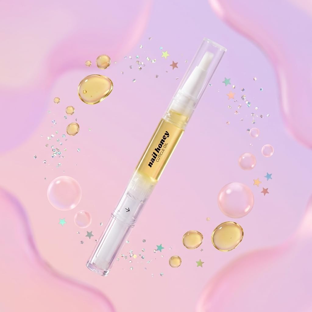 Twinkled T Nail Honey Cuticle Oil Pen - Organic Nail Growth Treatment for Dry Cuticles & Brittle Nails | 2ml Pen