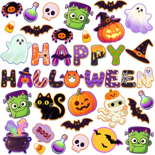 Halloween Bulletin Board Decorations Set - 62 Pcs Classroom Halloween Decor - Variation: Halloween